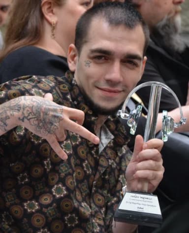Ezhel: Turkish rapper Ezhel during 15th Radio Boğaziçi Music Awards.