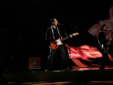 mor ve ötesi: Turkish alternative rock band Mor ve Ötesi in the 2nd semi-final at the Eurovision Song Contest in Belgrade, Serbia.