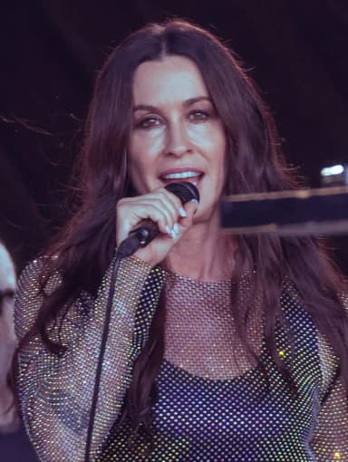 Alanis Morissette: Alanis Morissette performing at the 2025 Glastonbury Festival at Worthy Farm in Somerset, England.