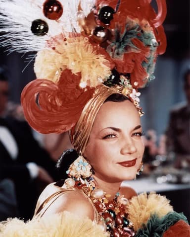 Carmen Miranda: Carmen Miranda (b. 1909–d. 1955) in the Hollywood film Week-End in Havana (Walter Lang, 1941).
