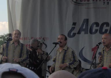 El Gran Combo de Puerto Rico: El Gran Combo lead singers performing at the "Festival Medina" in 2011.