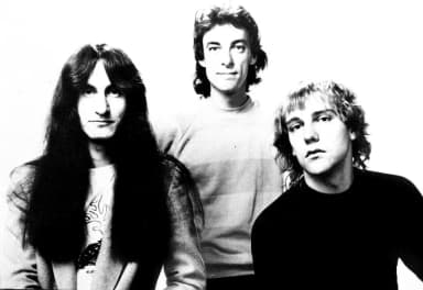 Rush: Promotional press photo of Canadian rock band Rush.