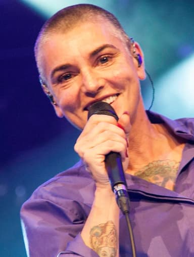 Sinéad O'Connor: Sinéad O'Connor performing at the Cambridge Folk Festival 50th Anniversary in 2014.