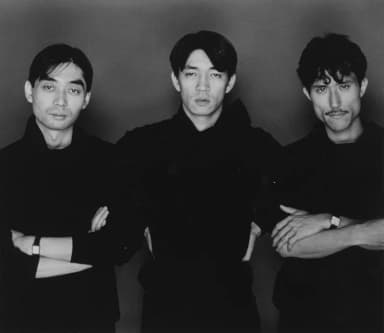 Yellow Magic Orchestra: Electronic band Yellow Magic Orchestra (YMO) in 1981 in a publicity photo published by A&M Records promoting the band in the USA.